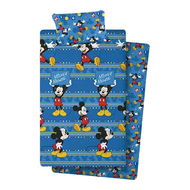 JUEGO DE SÁBANAS CORALINA MICKEY MOUSE CAMA 90 CM 
