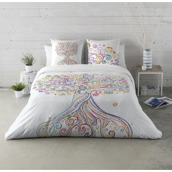 JUEGO DE FUNDA NÓRDICA ÁRBOL DE LA VIDA CAMA 90 CM 
