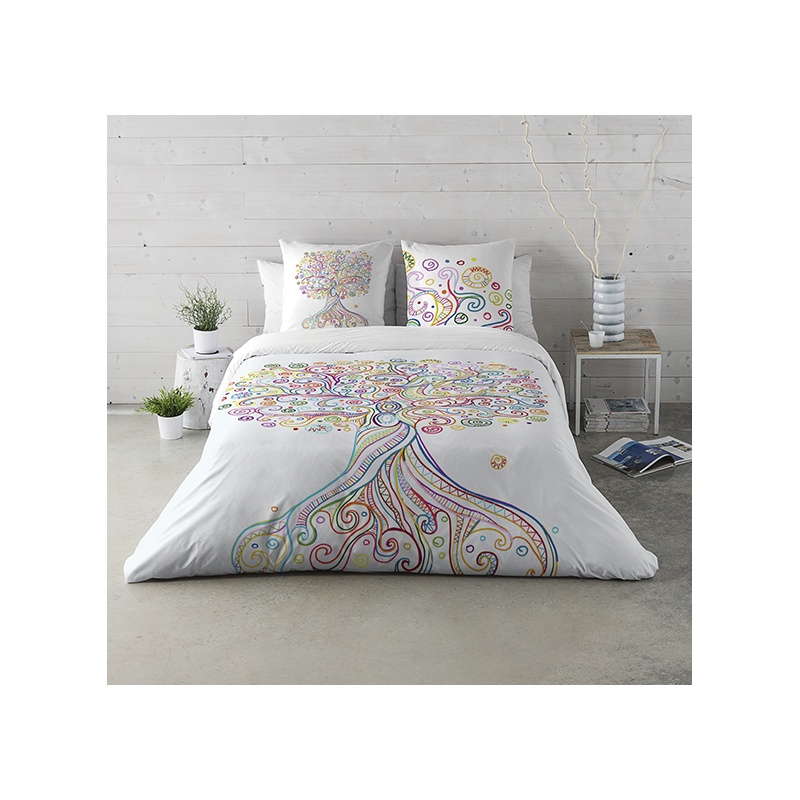 JUEGO DE FUNDA NÓRDICA ÁRBOL DE LA VIDA CAMA 180 CM 
