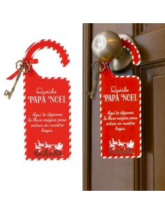 COLGADOR PARA PUERTA CON LLAVE PAPÁ NOEL
