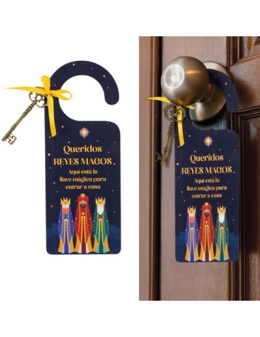 COLGADOR PARA PUERTA CON LLAVE REYES MAGOS
