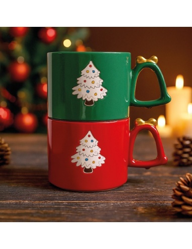 SET DE 2 TAZAS NAVIDAD
