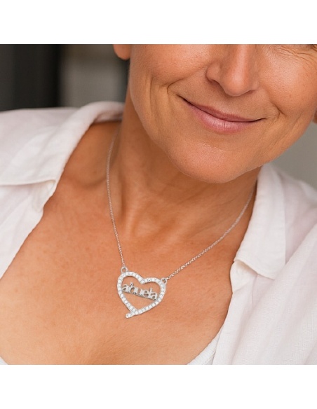 COLGANTE CORAZÓN ABUELA PLATA
