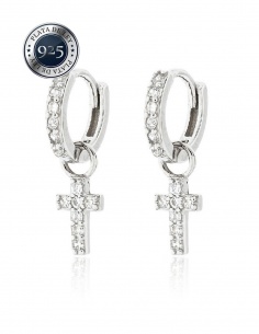 PENDIENTES CRUZ BRASS
