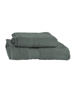 SET DE DOS TOALLAS LAVABO Y DUCHA VERDE KAKI
