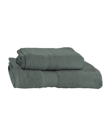 SET DE DOS TOALLAS LAVABO Y DUCHA VERDE KAKI
