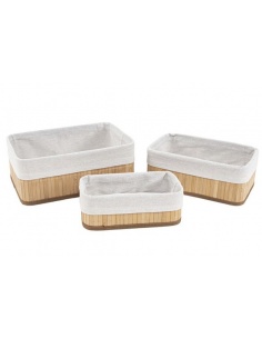 SET DE 3 CESTAS BAMBÚ
