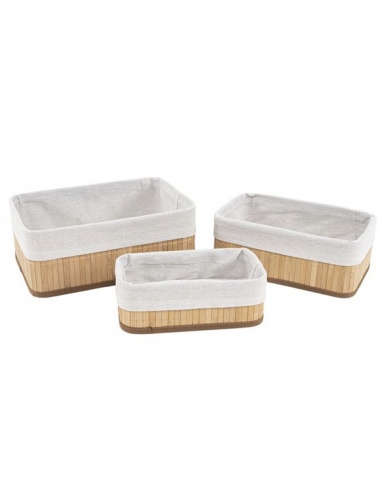 SET DE 3 CESTAS BAMBÚ
