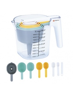 SET JARRA CON 8 TAZAS MEDIDORAS
