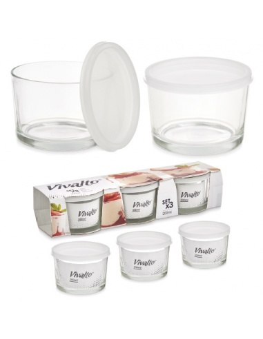 SET DE 3 FIAMBRERAS DE CRISTAL
