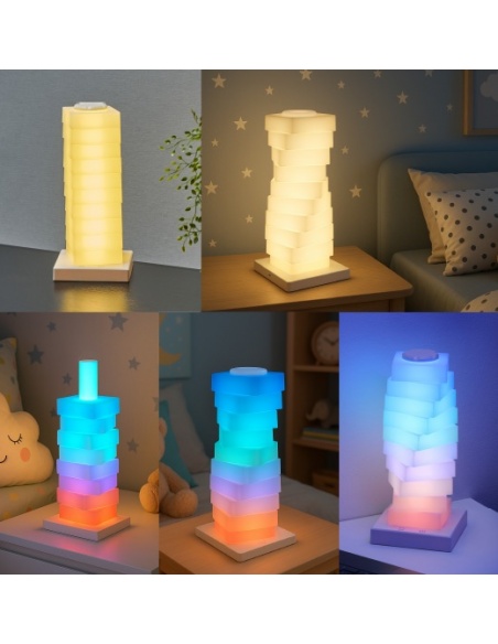 LÁMPARA MODERNA CON LUZ LED
