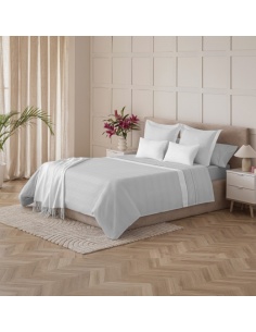 JUEGO DE SÁBANAS MAISON GRIS CAMA 150 CM.
