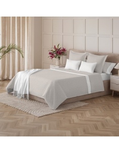 JUEGO DE SÁBANAS SAHARA BEIGE CAMA 90 CM.
