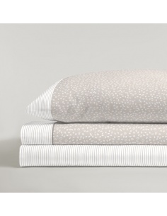 JUEGO DE SÁBANAS SAHARA BEIGE CAMA 150 CM.
 2
