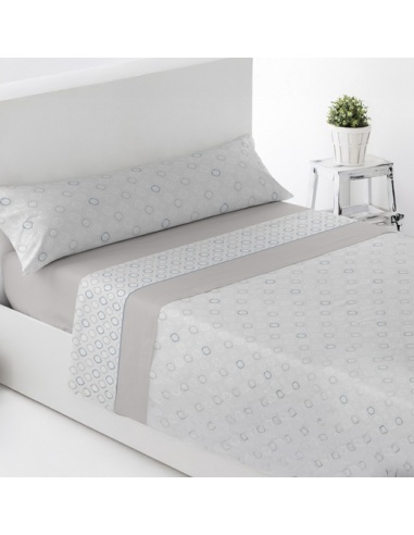 JUEGO DE SÁBANAS PIRINEO ZAYAS BEIGE CAMA 90 CM.
