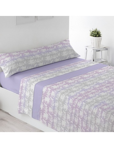 JUEGO DE SÁBANAS PIRINEO NEILA MALVA CAMA 150 CM.
