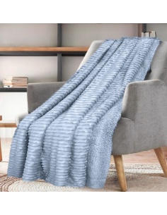 MANTA SHERPA CON BORREGUITO AZUL
