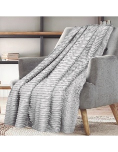 MANTA SHERPA CON BORREGUITO GRIS
