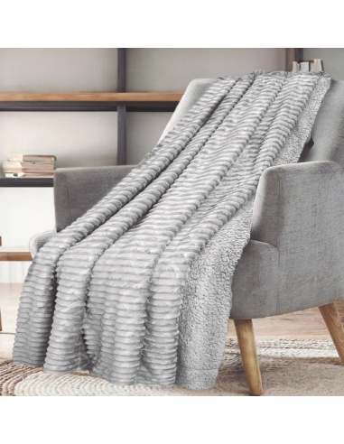 MANTA SHERPA CON BORREGUITO GRIS
