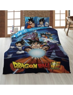 FUNDA NÓRDICA Y FUNDA DE COJÍN DRAGON BALL CAMA DE 90 CM.
