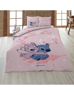 FUNDA NÓRDICA Y FUNDA DE COJÍN LILO + STITCH CAMA DE 90 CM.
