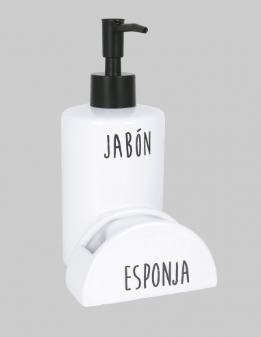 DISPENSADOR JABÓN REDONDO CERÁMICA 
