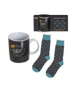SET DE TAZA CERÁMICA Y CALCETINES PAPÁ
