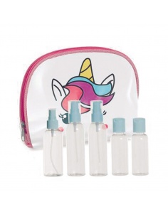NECESER DE VIAJE 5 ACCESORIOS UNICORNIO

