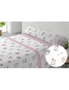 JUEGO DE SÁBANAS INDIOS CAMA 90 CM.