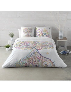 JUEGO DE FUNDA NÓRDICA ÁRBOL DE LA VIDA CAMA 150 CM 
