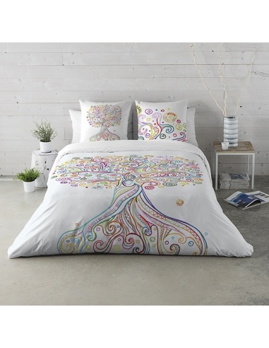 JUEGO DE FUNDA NÓRDICA ÁRBOL DE LA VIDA CAMA 150 CM 
