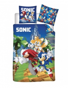 FUNDA NÓRDICA Y FUNDA DE COJÍN SONIC CAMA 90 CM 

