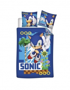 FUNDA NÓRDICA Y FUNDA DE COJÍN SONIC CAMA 90 CM
