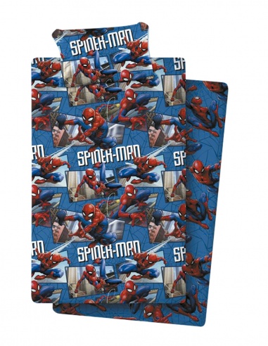 JUEGO DE SÁBANAS CORALINA SPIDERMAN CAMA 90 CM 
