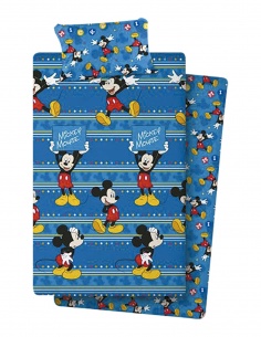 JUEGO DE SÁBANAS CORALINA MICKEY MOUSE CAMA 90 CM 
