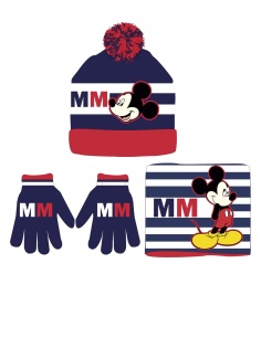 SET DE GORRO, BRAGA DE CUELLO Y GUANTES MICKYE MOUSE
